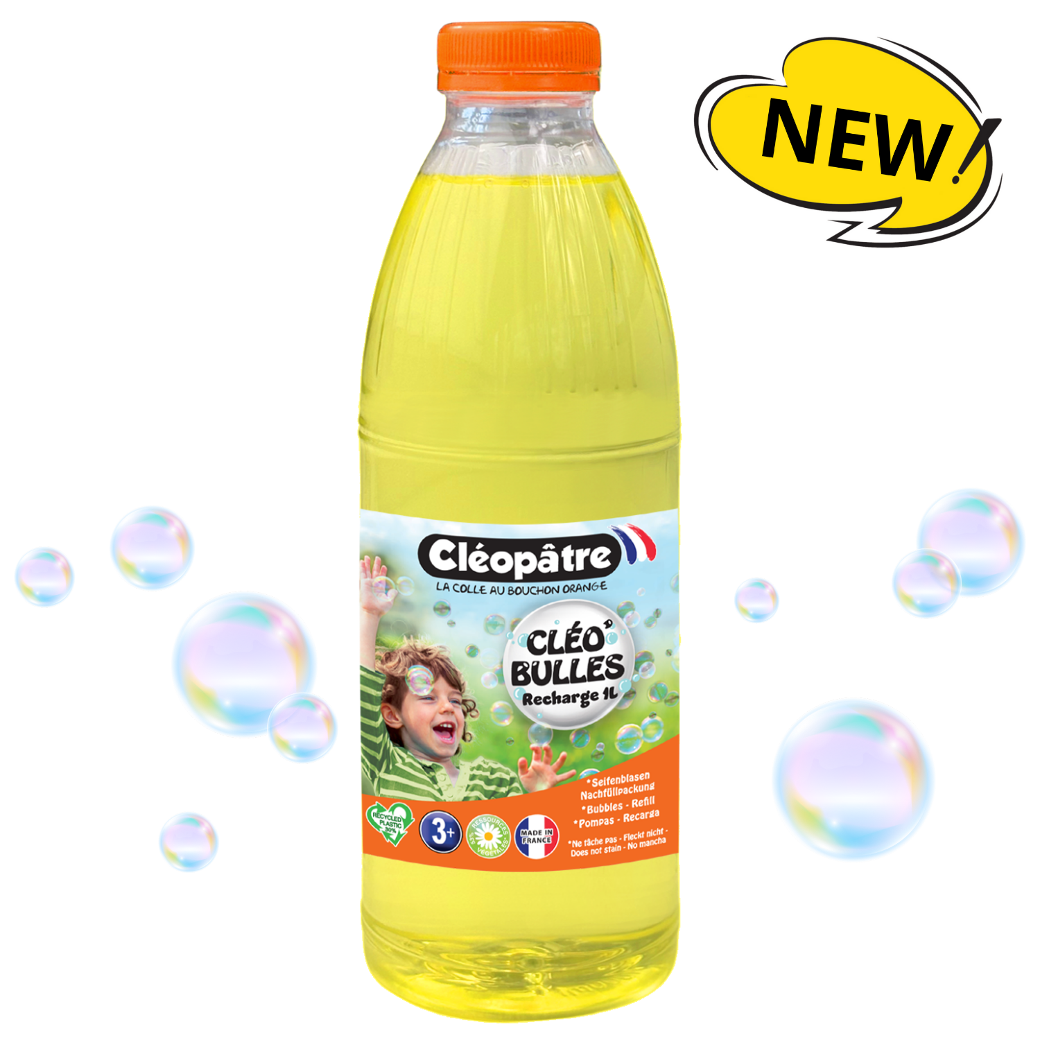 CLÉO'BULLES RECHARGE 1L de solution à bulles pour les enfants