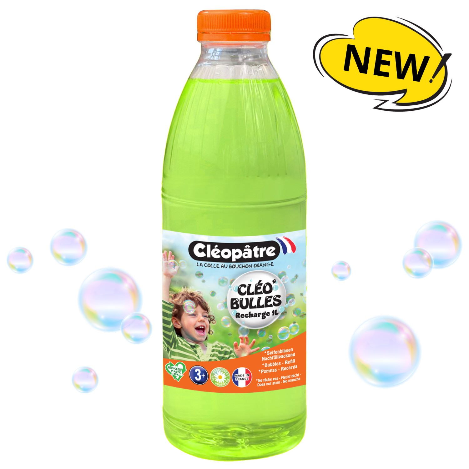 CLÉO'BULLES RECHARGE 1L de solution à bulles pour les enfants
