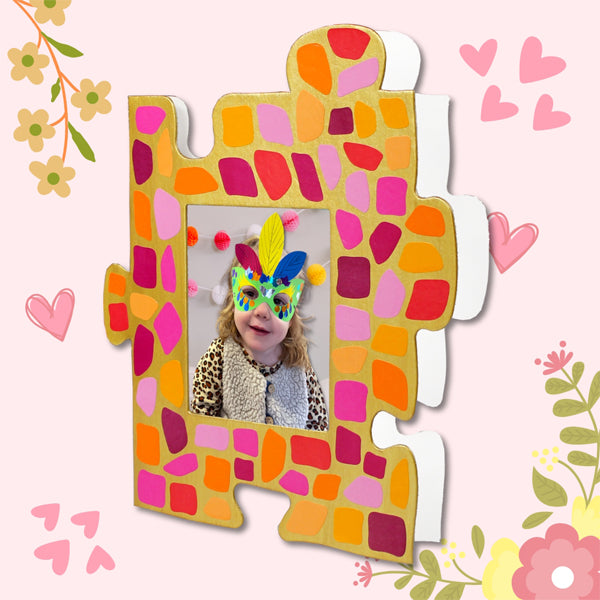 10 cadres puzzles en carton à décorer