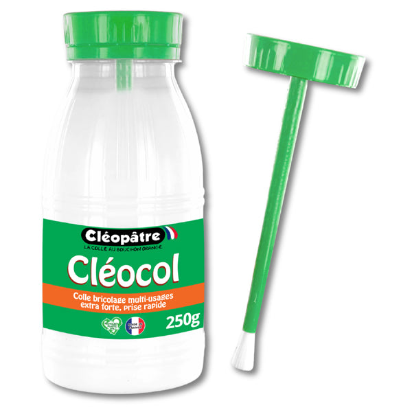 Cléocol en flacon de 250g avec pinceau intégré