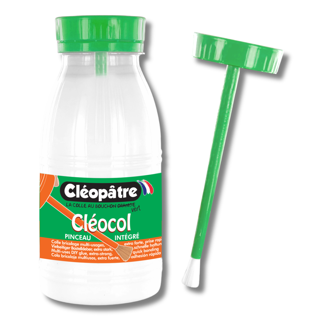 Cléocol en flacon de 250g avec pinceau intégré