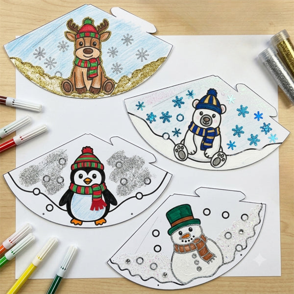 24 petits chapeaux pointus à décorer - thème Hiver & Noël
