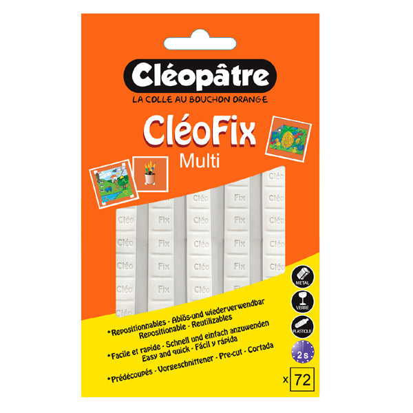 Cléofix 72 pastilles blanches repositionnables