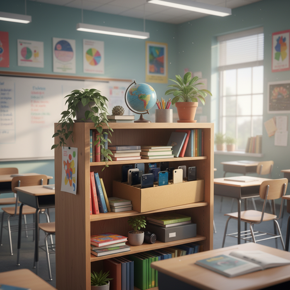 Cléo'Pause Écran, casier collectif au format classe pour le rangement de 36 téléphones