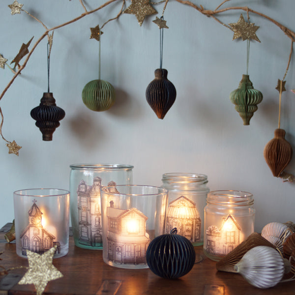 Tutos photophores Village de Noël