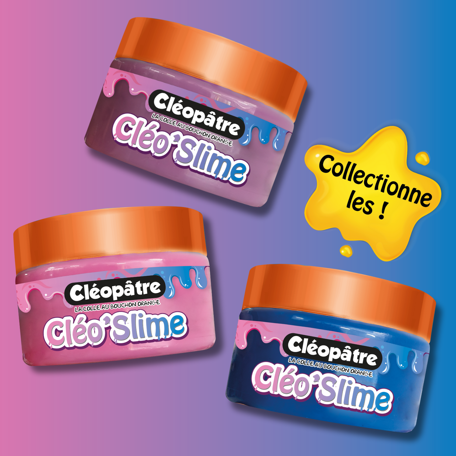 Cléo'Slime display de 6 pots de 120g de Slime