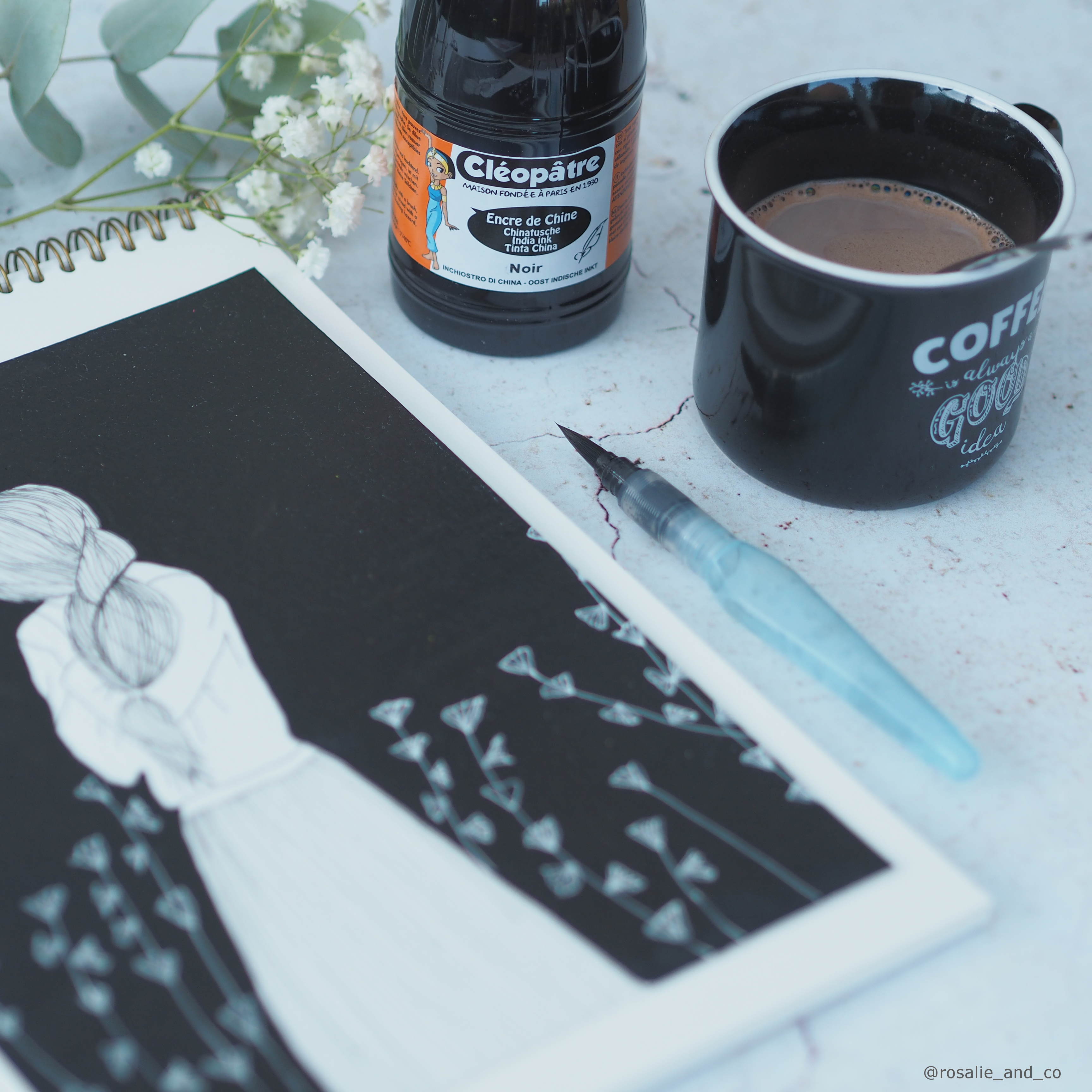 P'tit Pot Encre de Chine Noir en 45ml