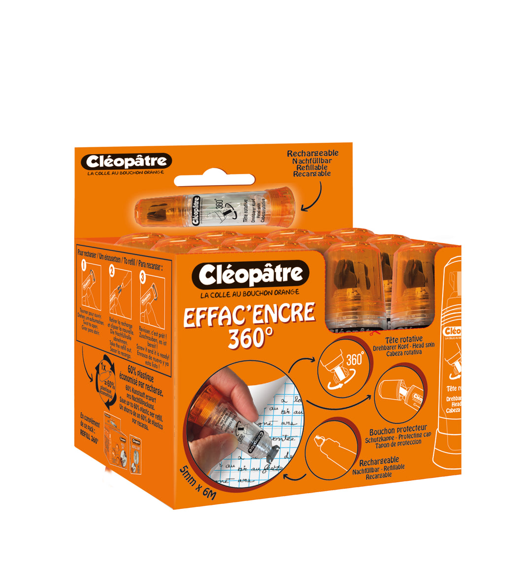 Effac'Encre 360Â° tête rotative Correction Blanc