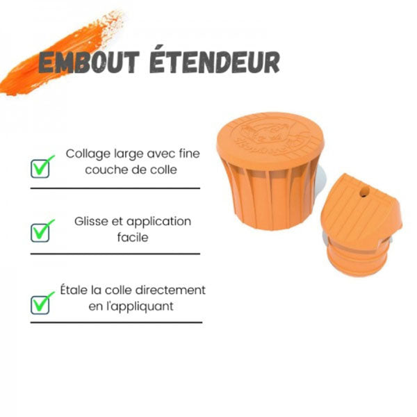 Colle transparente  "Adhésive" avec embout étendeur