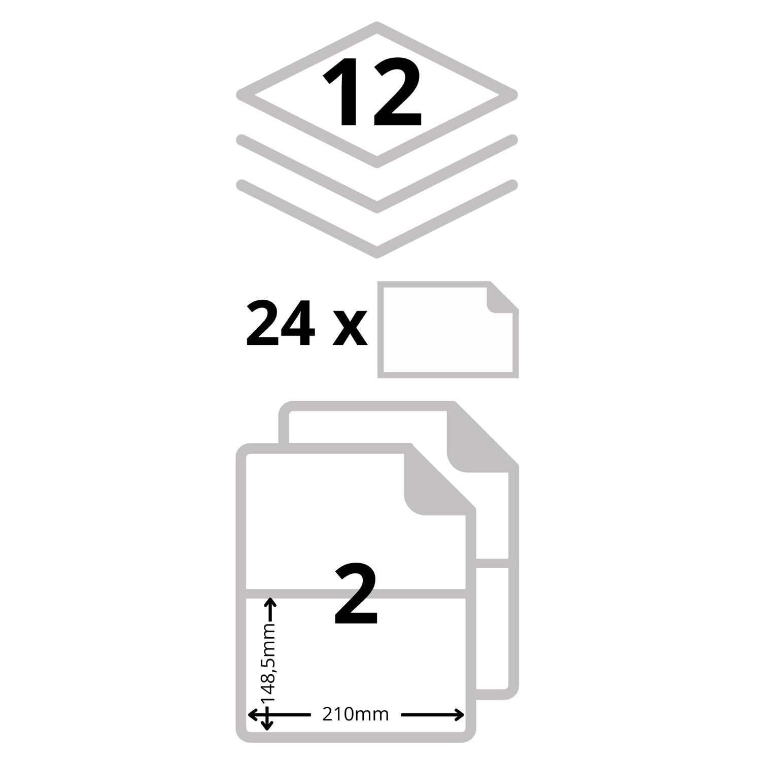 12 planches étiquettes blanches adhésif permanent
