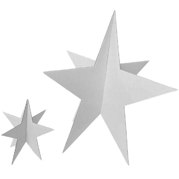 Lot de 30 grandes étoiles en carton à décorer 27,5 x 29 cm