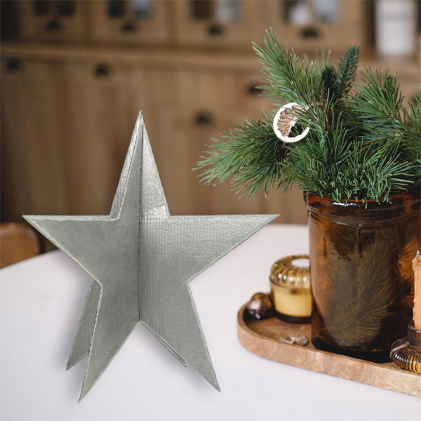 Lot de 30 grandes étoiles en carton à décorer 27,5 x 29 cm