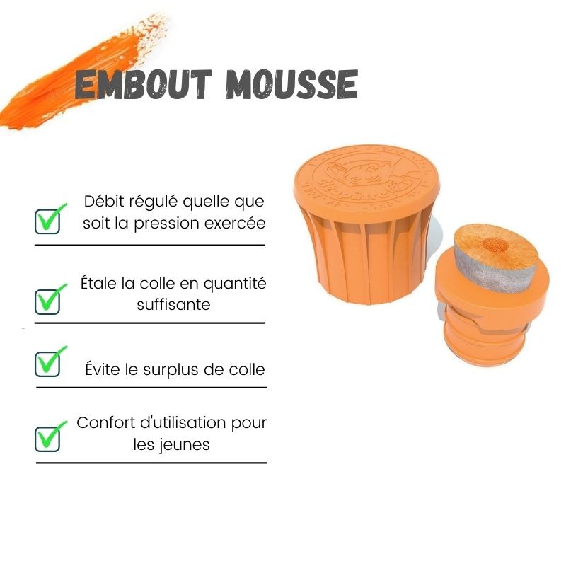 Blister de Colle transparente "Adhésive" en 25g avec sa recharge 100g