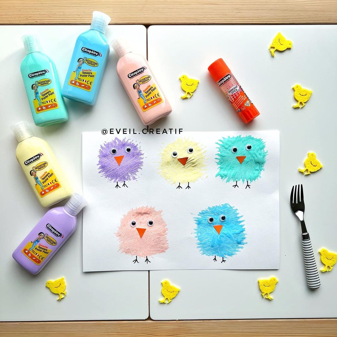 Coffret de 5 flacons de peinture gouache Pastel 100ml + 1 masque