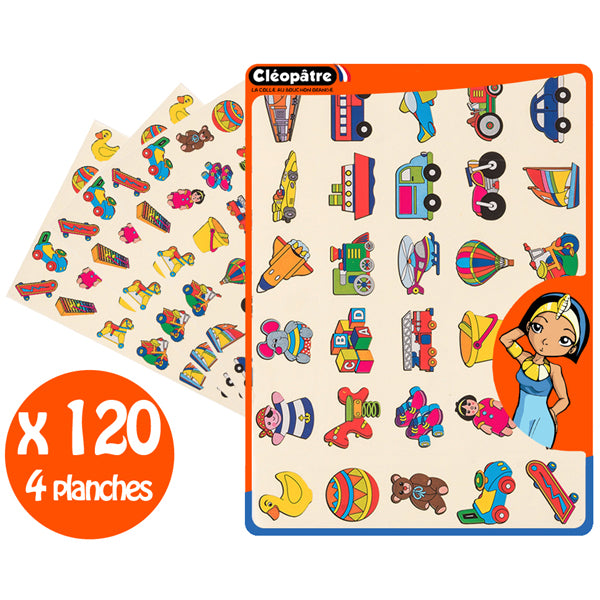 120 Gommettes transports