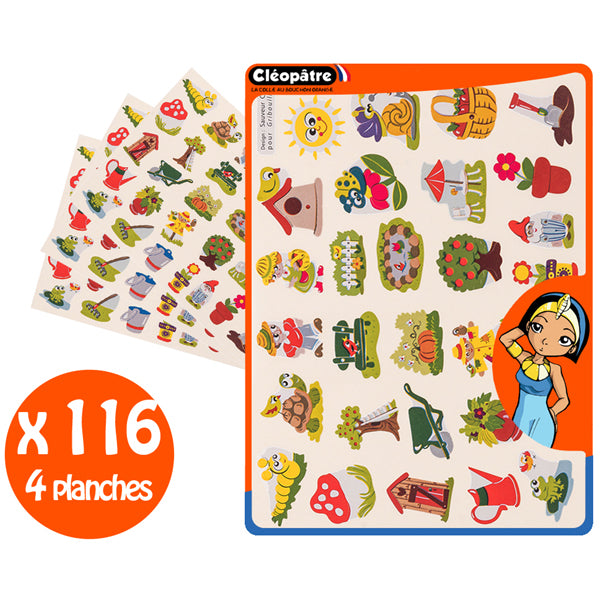 116 Gommettes jardins