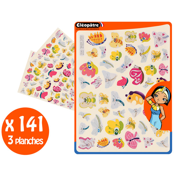 Gommettes oiseaux/papillons/libellules