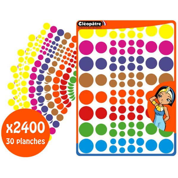 Gommettes rondes - 8 couleurs