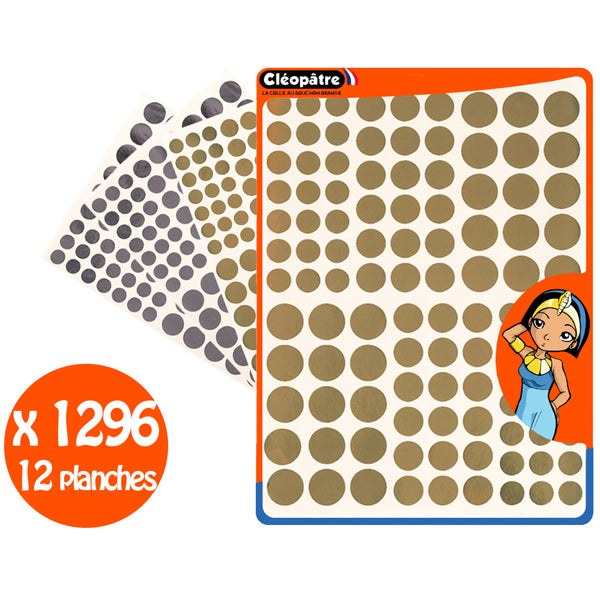 Gommettes Rondes - Or et Argent