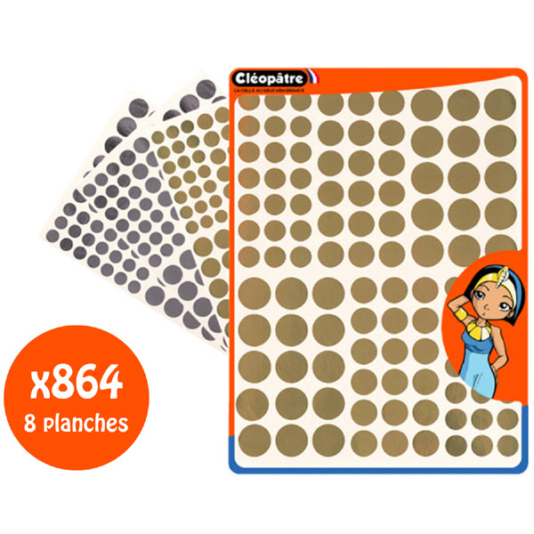 Gommettes Rondes - Or et Argent