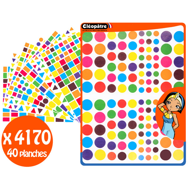 4170 Gommettes géométriques - 8 couleurs