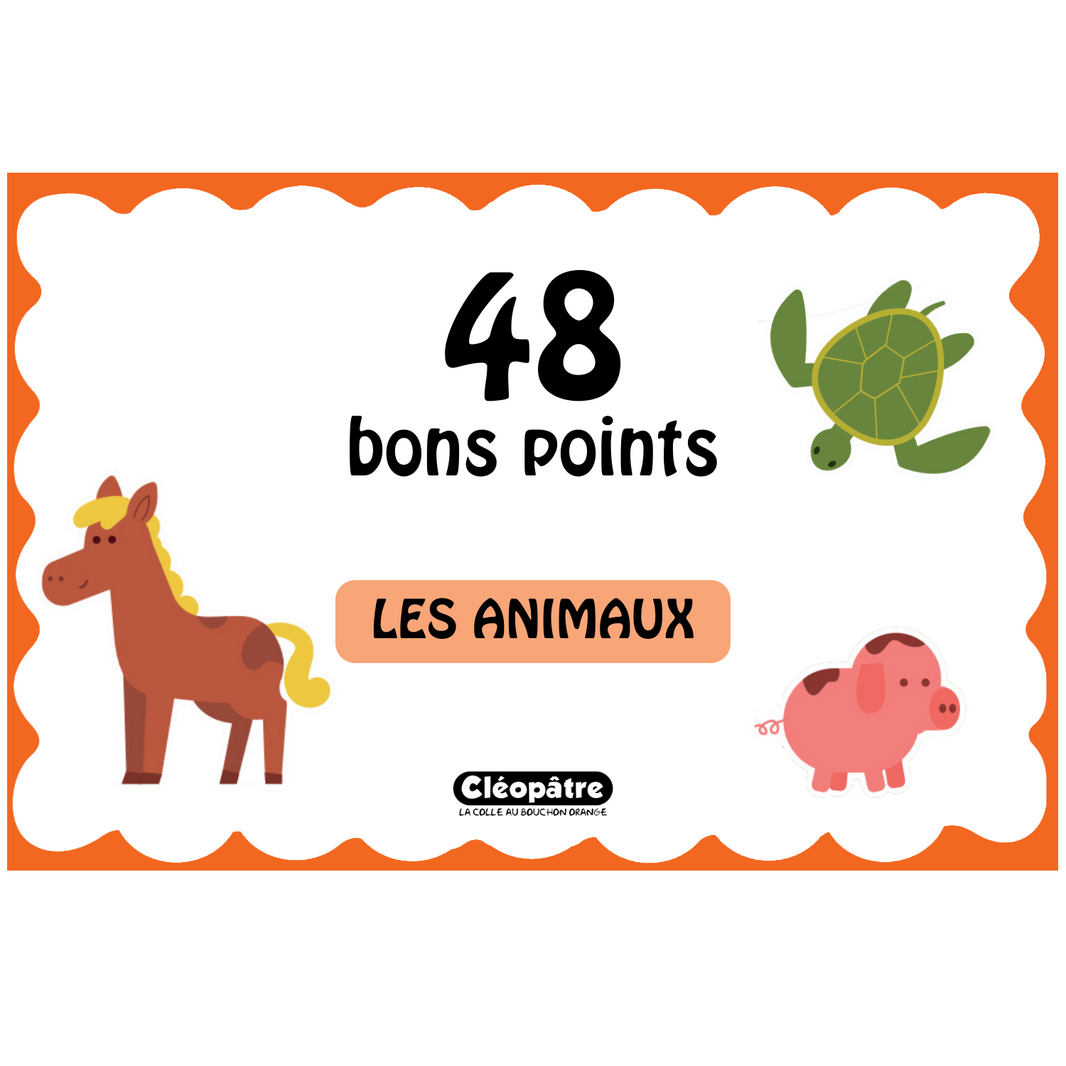 Lot de 48 grandes images bons points