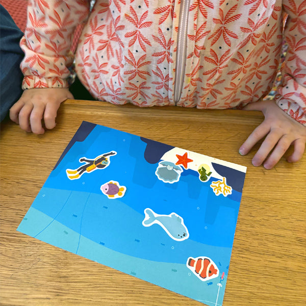 16 gommettes No Pack animaux de la mer et des fonds marins