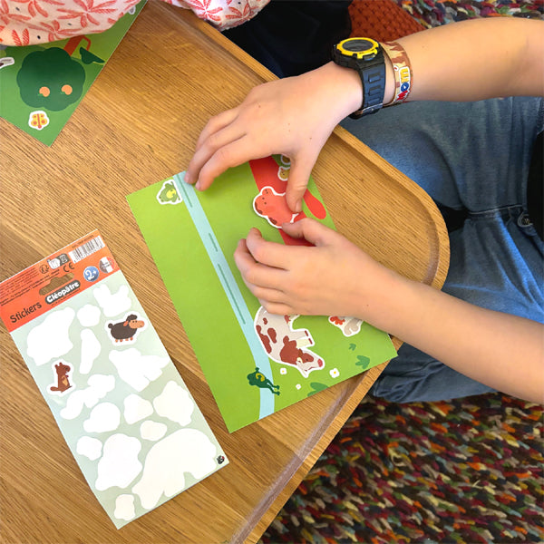 16 gommettes No Pack animaux de la montagne et de la campagne