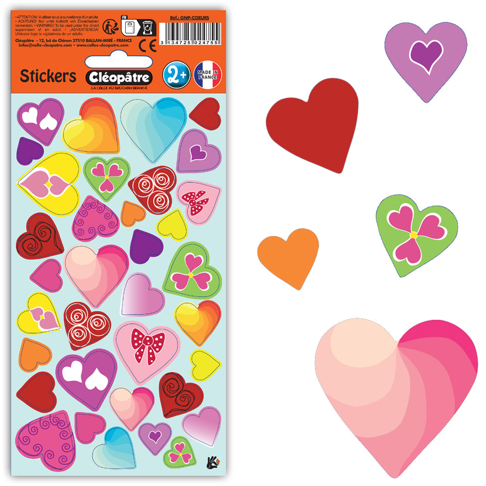 35 gommettes No Pack cœurs