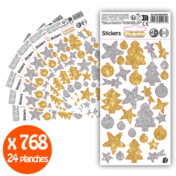 Gommettes No Pack Noël or/argent