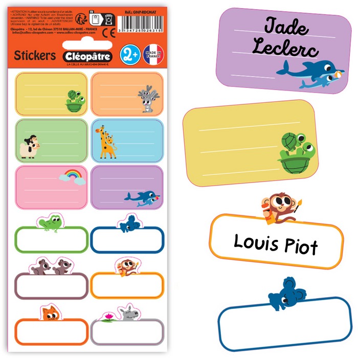 Étiquettes No Pack Maternelle