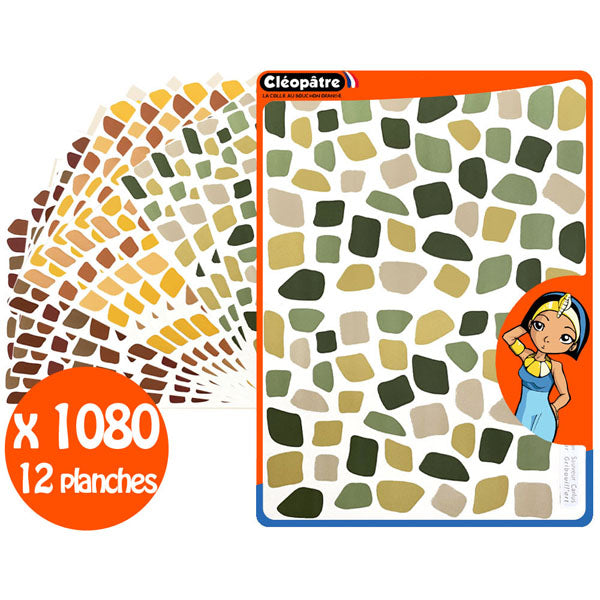 Gommettes mosaïques - 3 couleurs