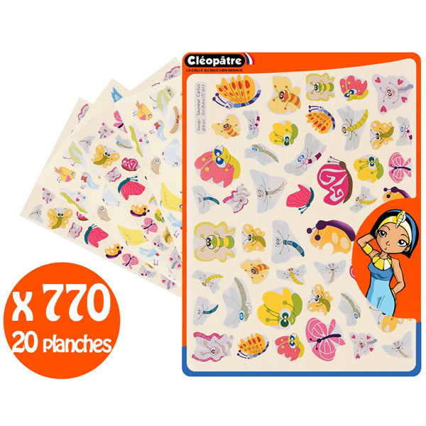 Gommettes oiseaux/papillons/libellules