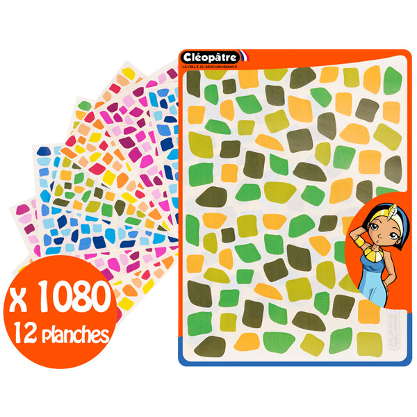 Gommettes mosaïques - 4 couleurs