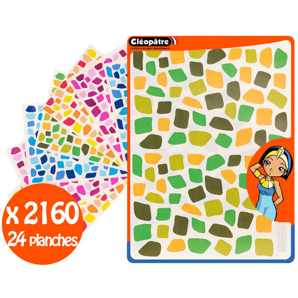 Gommettes mosaïques - 4 couleurs