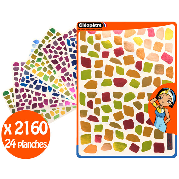 360 Gommettes mosaïques métal - 4 couleurs