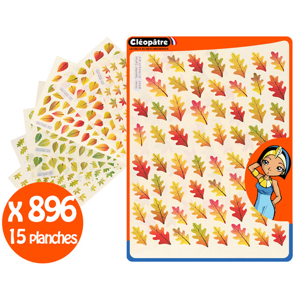 Gommettes feuilles d'arbres automne/printemps
