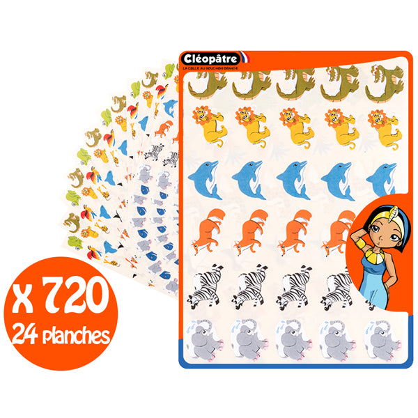 720 Gommettes animaux sauvages