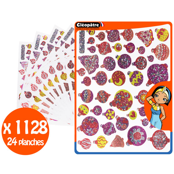 Gommettes boules de noël - multi couleurs