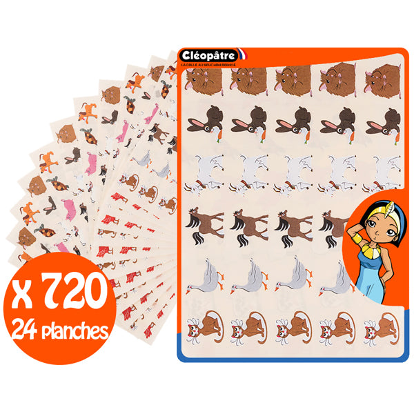 720 Gommettes animaux domestiques
