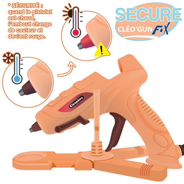 PACK DÉCOUVERTE Pistolet Cléo'GUN FIX SECURE + station + 10 bâtons recharges + 2 pinces