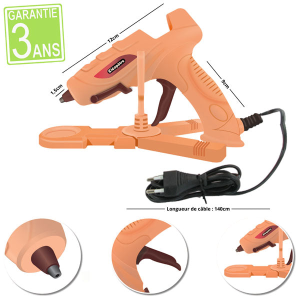 PACK DÉCOUVERTE Pistolet Cléo'GUN FIX SECURE + station + 10 bâtons recharges + 2 pinces