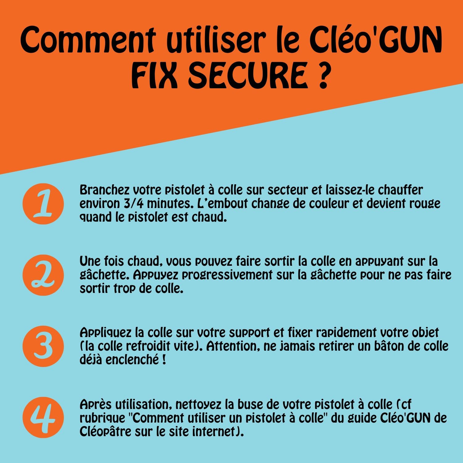 PACK DÉCOUVERTE Pistolet Cléo'GUN FIX SECURE + station + 10 bâtons recharges + 2 pinces
