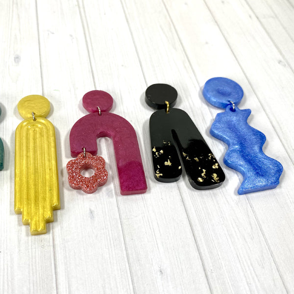 Moule résine 24 bijoux graphiques
