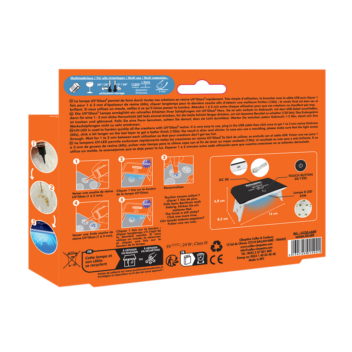 UV'Glass - Lampe UV-LED 24W