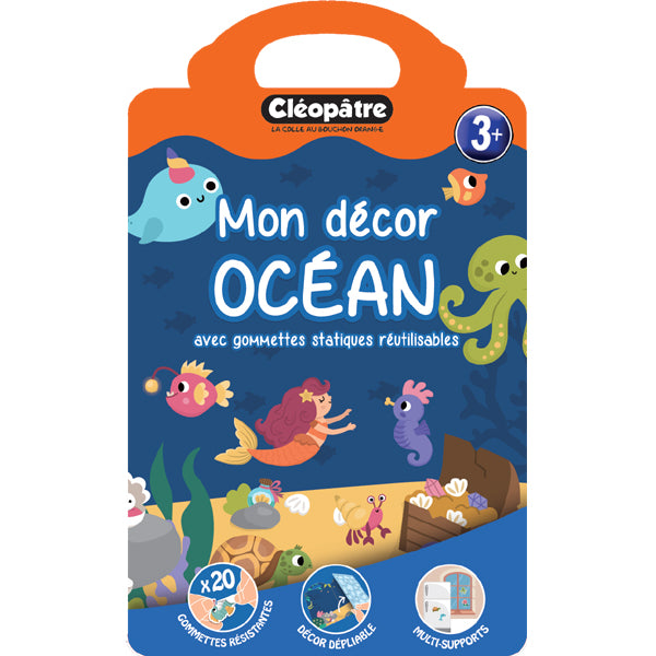 Mon Décor Océan et mes 20 gommettes statiques réutilisables