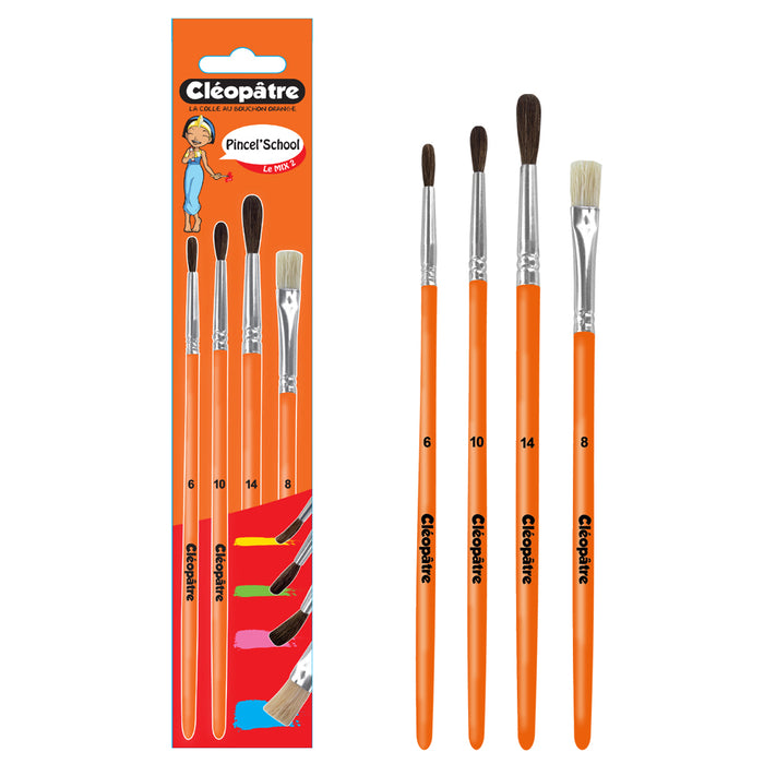 Pincel'School - pinceaux poney et brosse