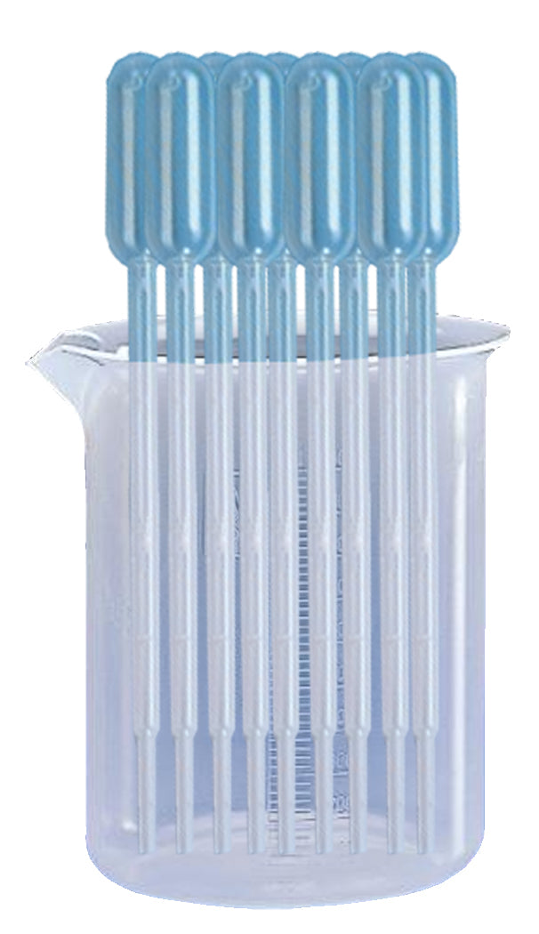 Lot 10 pipettes graduÃ©es de 3 ml + 1 bÃ©cher graduÃ© offert