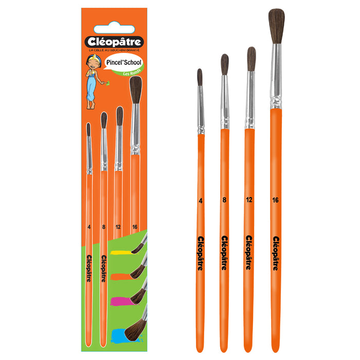 Pincel'School - pinceaux ronds poney