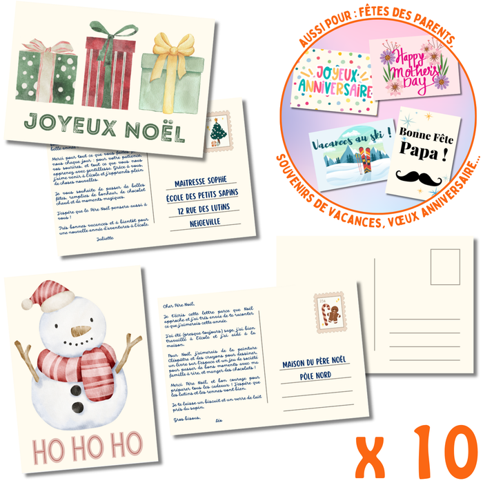 10 cartes postales à décorer 10 x 15 cm